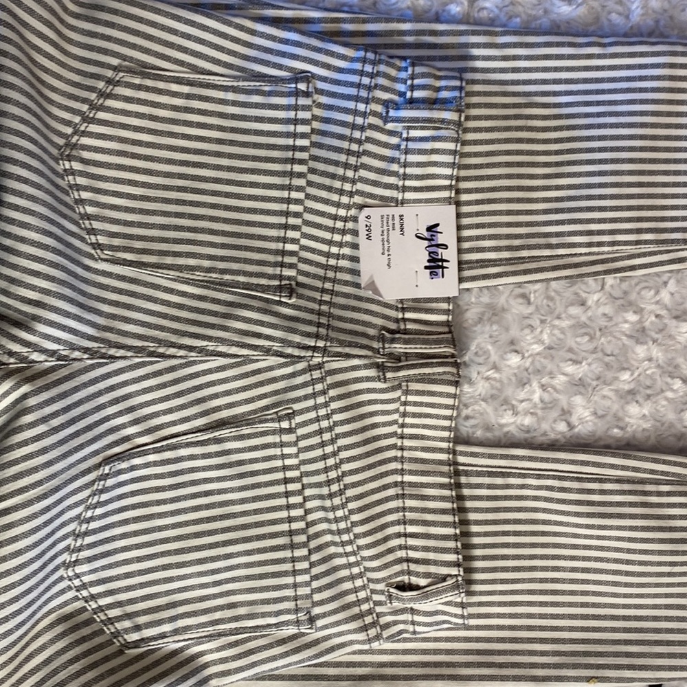 Vylette grey striped denim jeans size 9/29 NWT!! - Picture 7 of 10